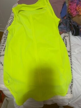 Neon Yellow Athletic Tank Top